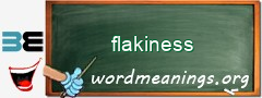 WordMeaning blackboard for flakiness